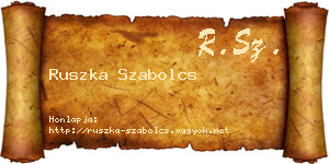 Ruszka Szabolcs névjegykártya